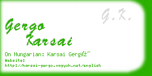 gergo karsai business card